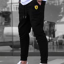 Polyester Printed Tracksuit for Men (Black, M)